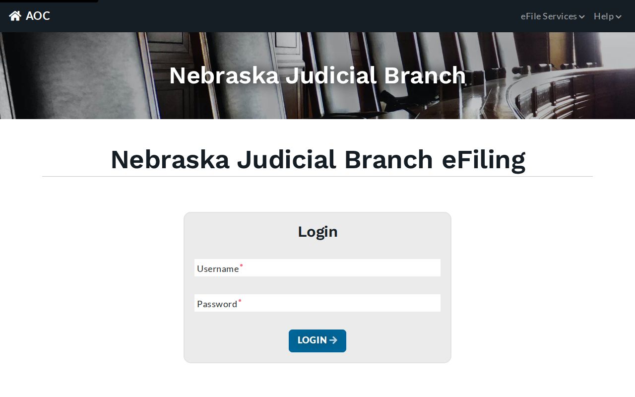 Gosper County case search distinction from Nebraska eFiling login