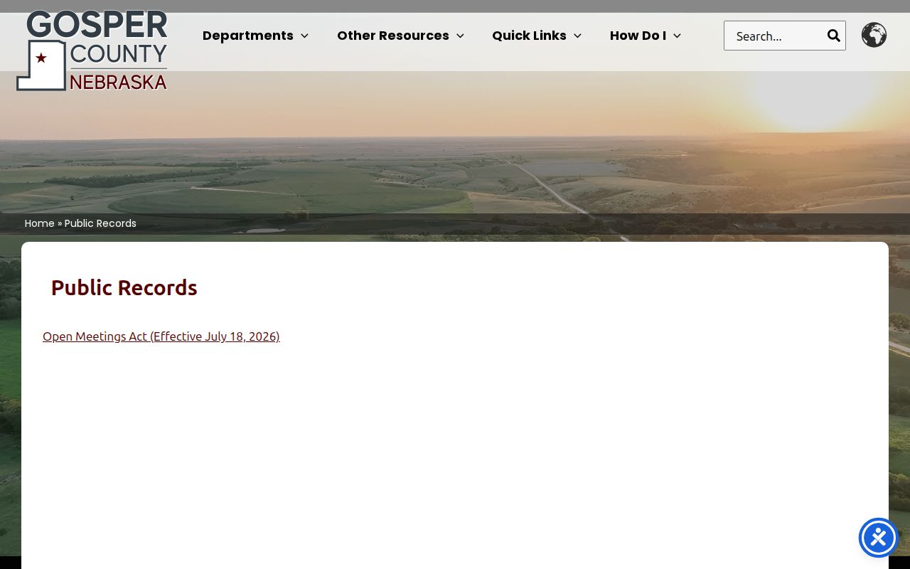 Gosper County court records and county public-records access