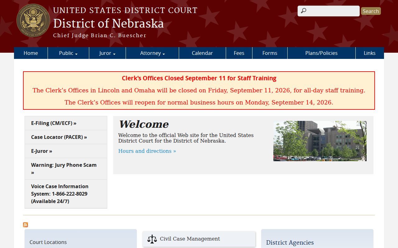 Gosper County court docket federal District of Nebraska public access source